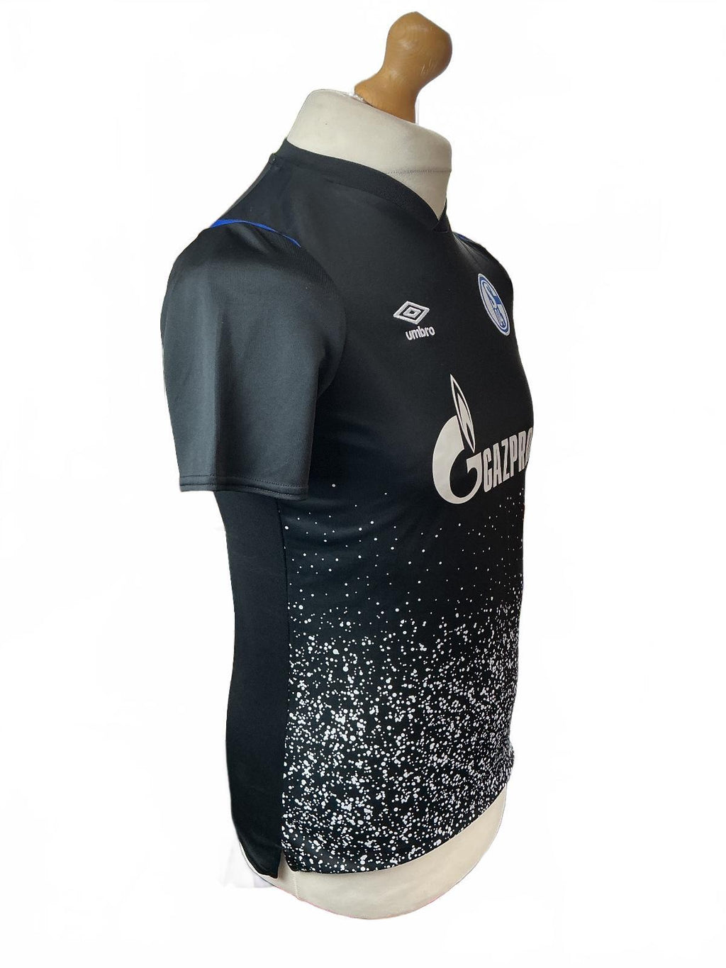 Umbro Schalke 04 Men's Football Jersey YXL Black Gazprom Official Product