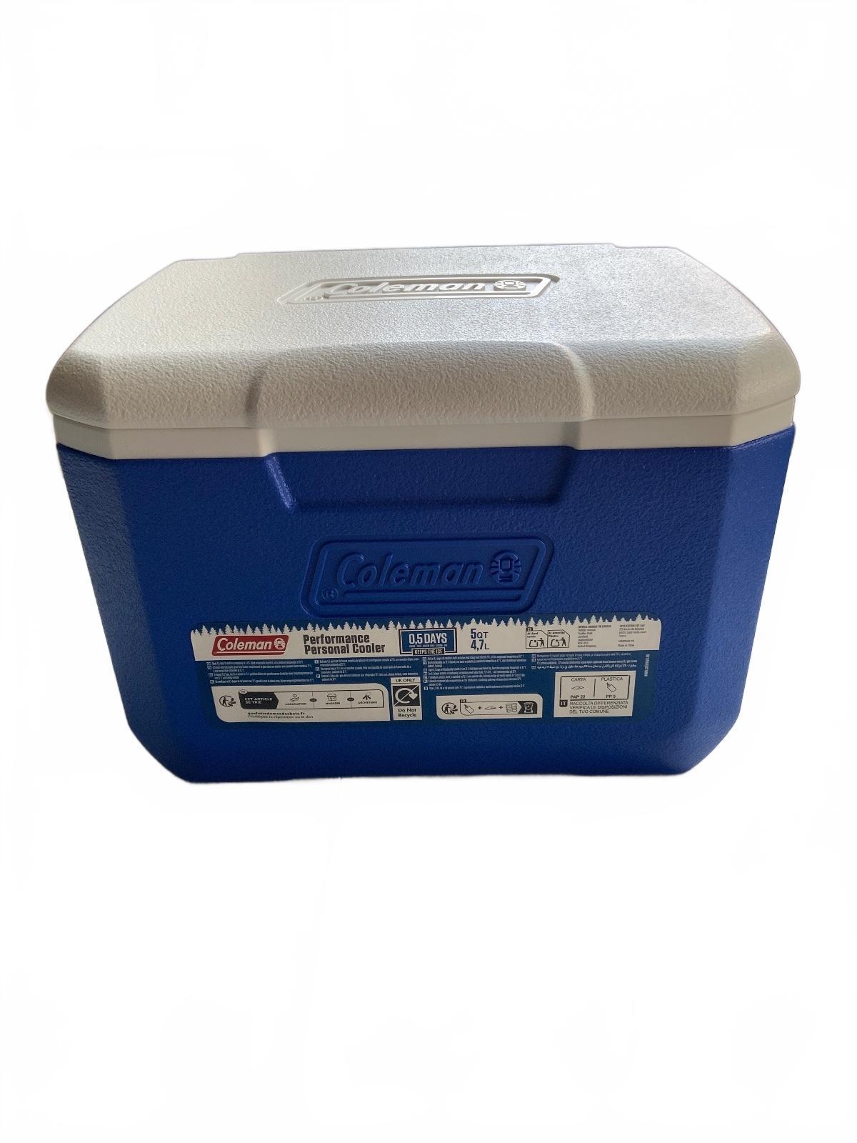 Coleman Performance Personal Cooler 5qt 4.7L Blue White Portable Box