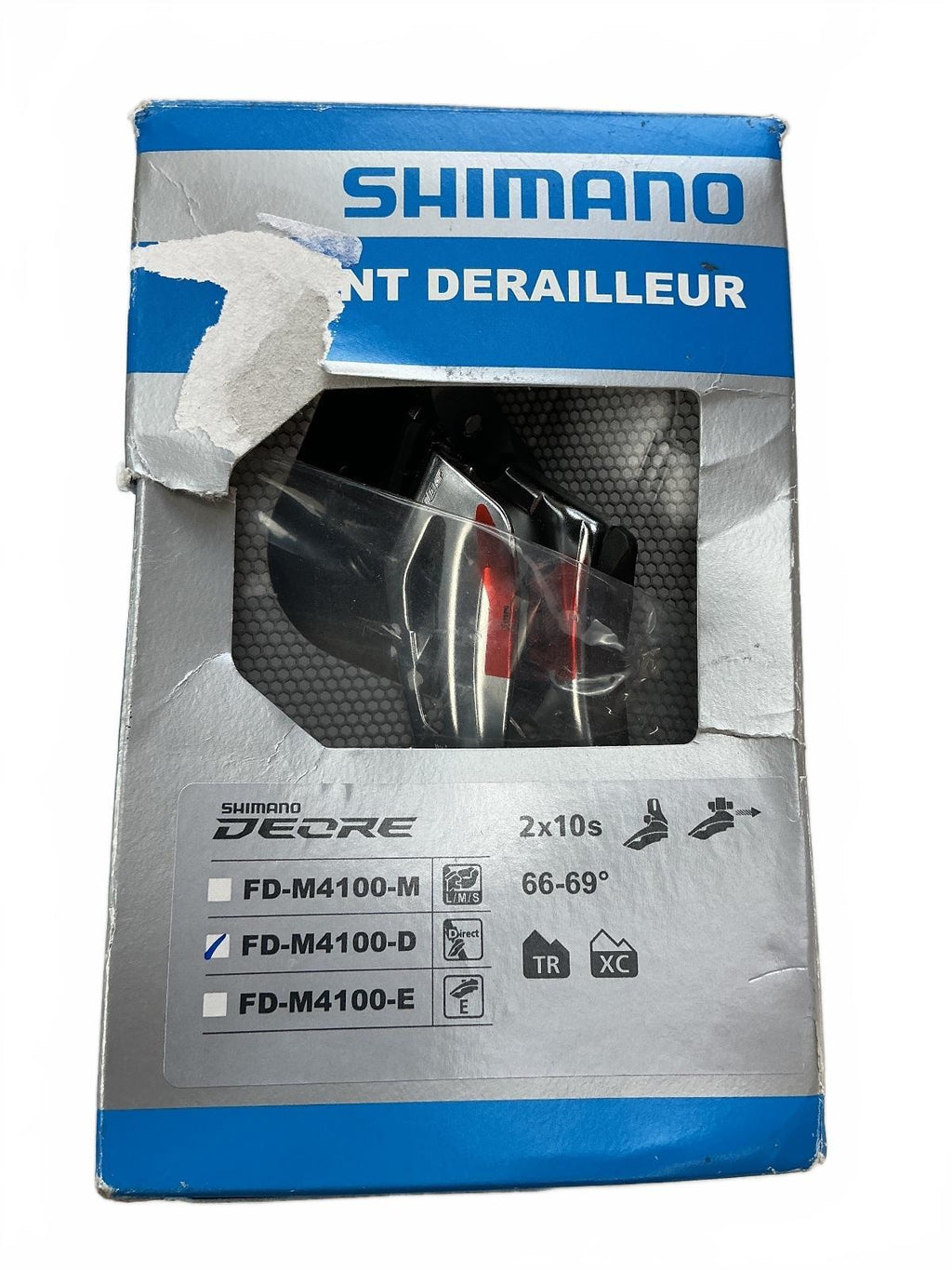 Shimano Deore FD-M4100-D Front Derailleur 2x10s MTB Bike New Black Silver