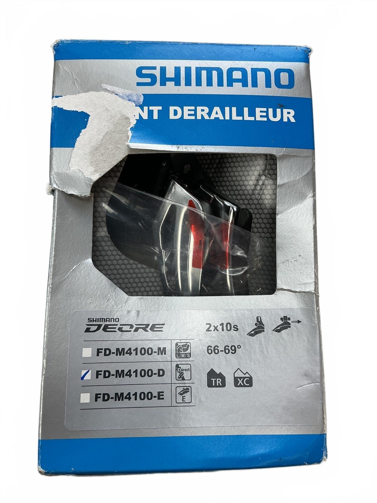 Shimano Deore FD-M4100-D Front Derailleur 2x10s MTB Bike New Black Silver