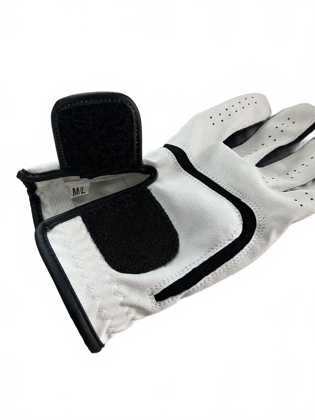 5 Generic Golf Gloves Size M/L White Black 5 Pack