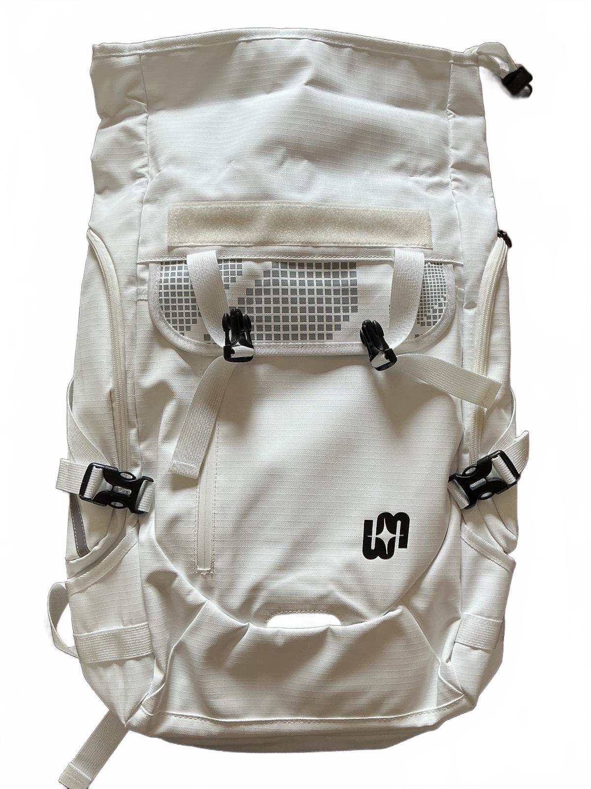 White Winner Tennis Backpack Bag with Multiple Compartments - Size Medium