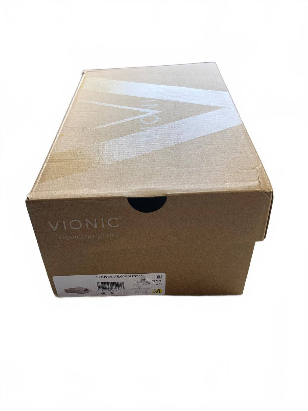 Vionic Beige Slide Sandals Size 6.5 Comfortable Supportive Footbed Shoes