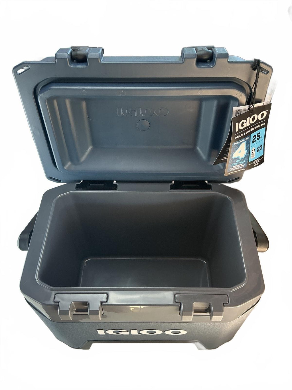 Igloo Cooler 25 Qt New Gray Portable 4 Days Ice Retention 37 Cans Capacity