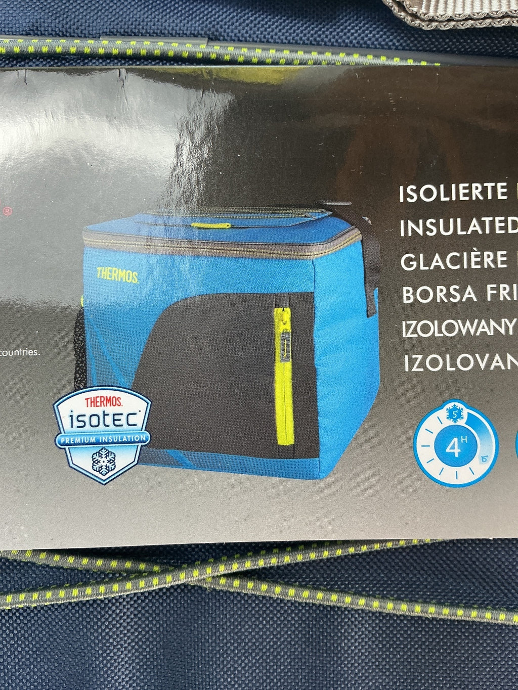 Thermos Insulated Cooler Bag 15L Blue Grey Lightweight Portable New