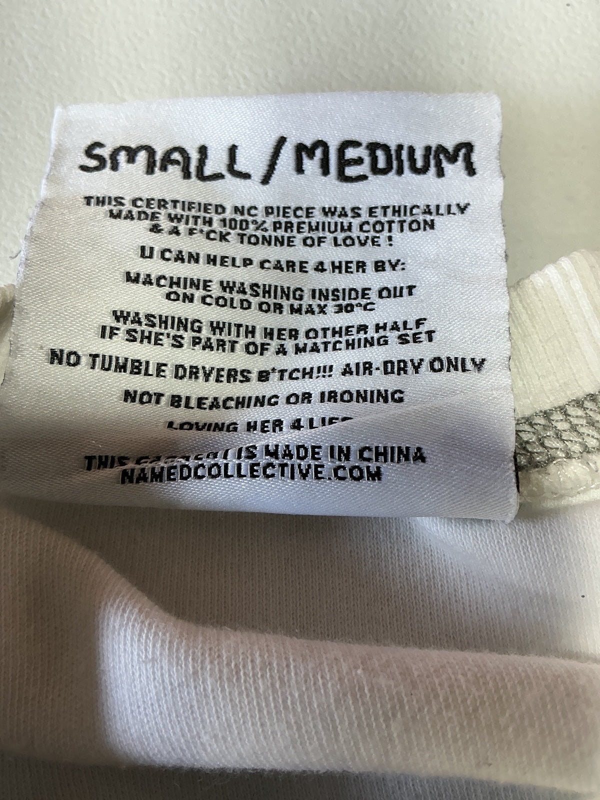 Named Collective White Graphic T-Shirt Small/Medium Casual Wear