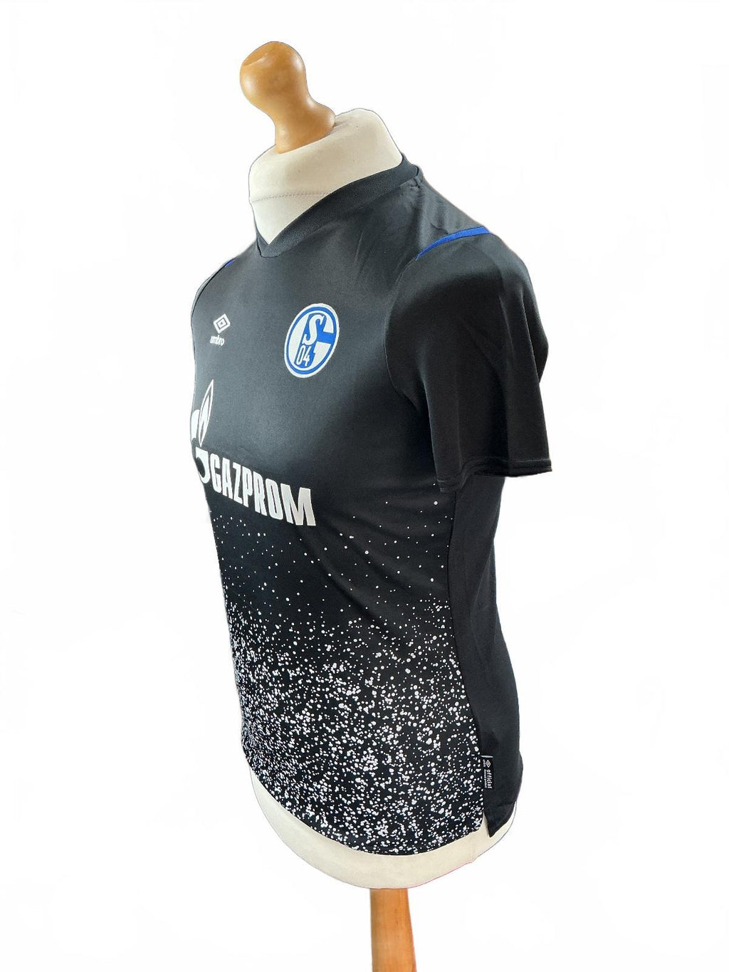 Umbro Schalke 04 Men's Football Jersey YXL Black Gazprom Official Product