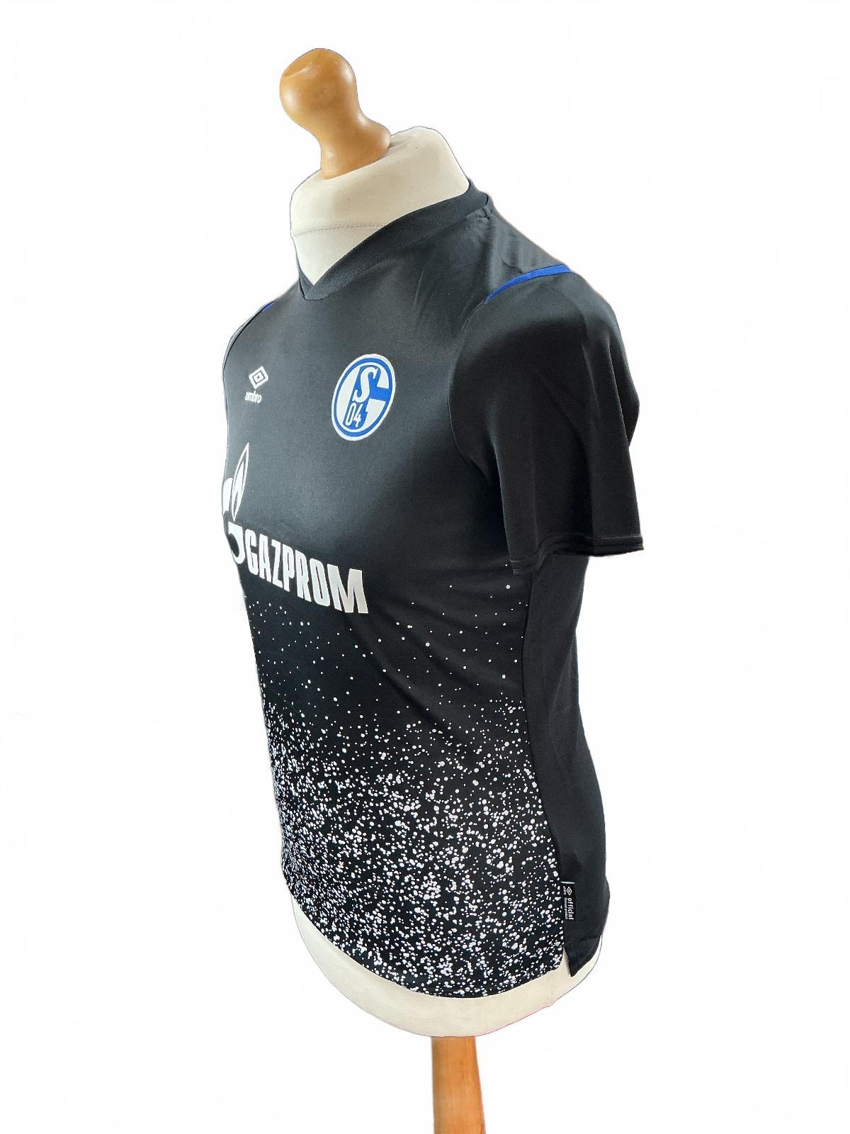 Umbro Schalke 04 Men's Football Jersey YXL Black Gazprom Official Product
