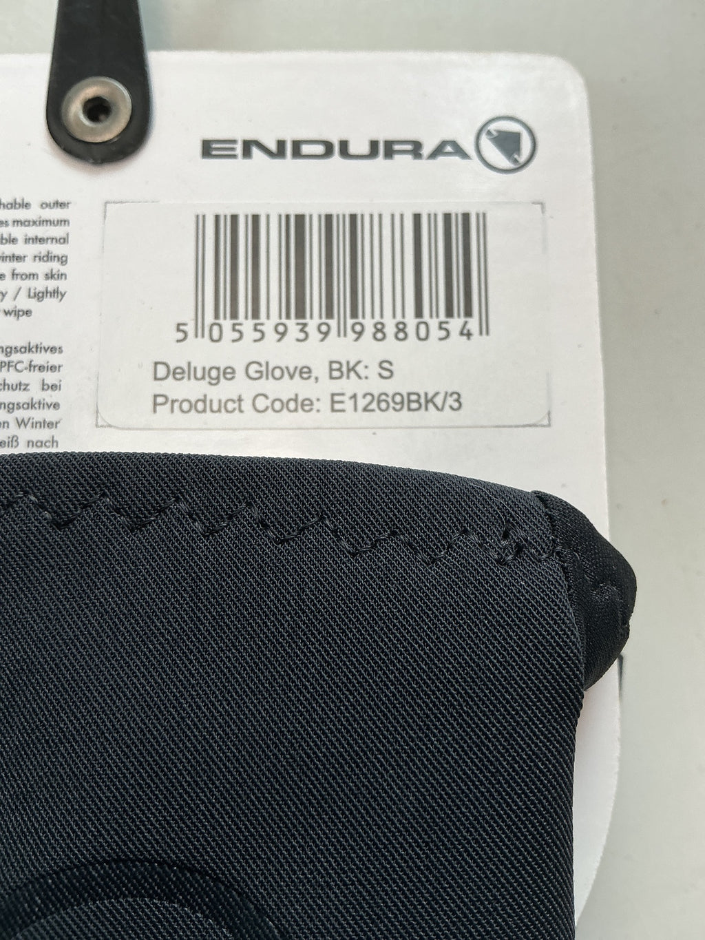 Endura Deluge Waterproof Gloves Size Small Black