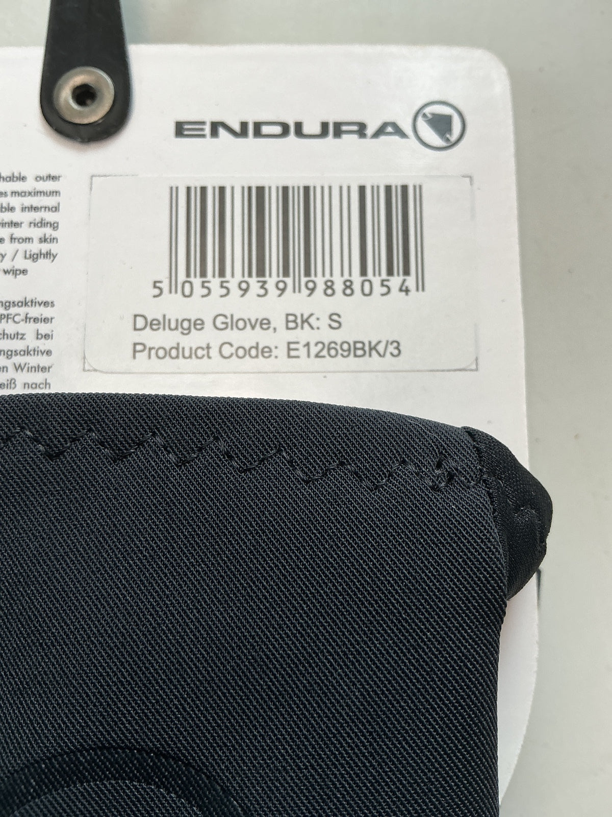 Endura Deluge Waterproof Gloves Size Small Black