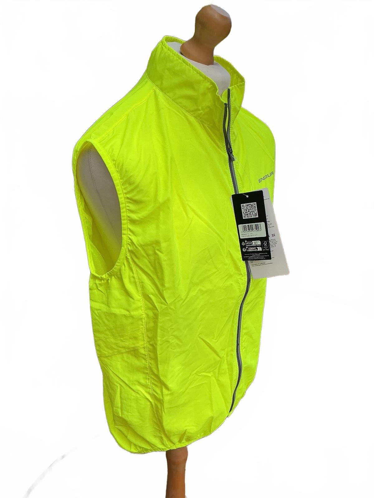 Endura Hi-Vis Yellow Cycling Vest XXL Reflective Safety Outerwear