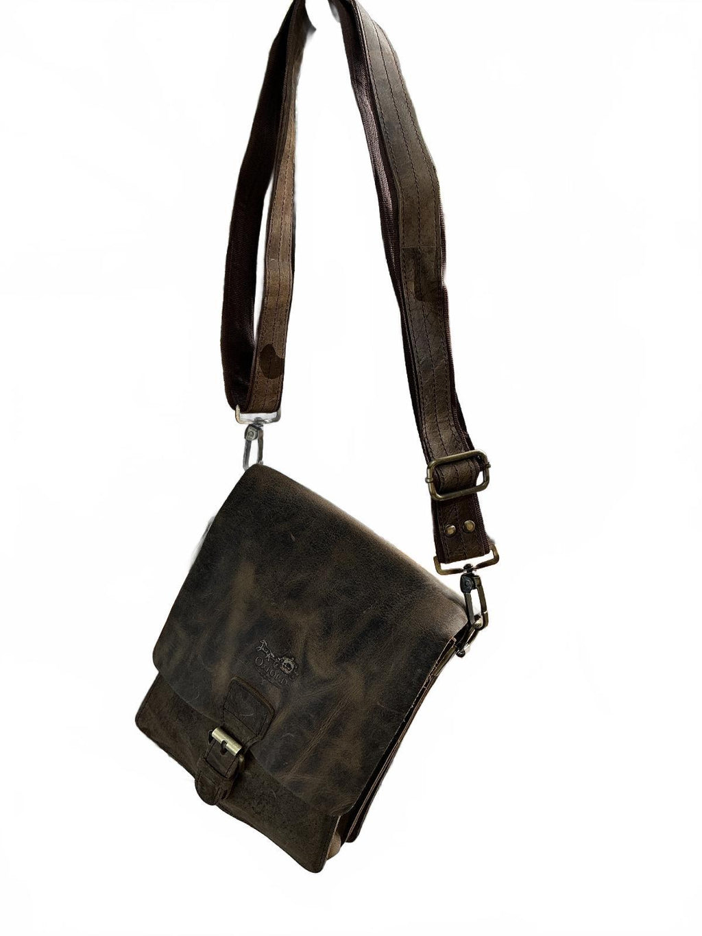 Oxford Chariot Bespoke Luxury Leather Crossbody Bag Brown Vintage Style
