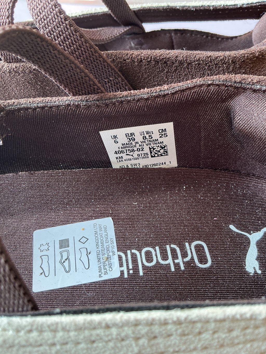 Puma Brown Speedcat Ballet Flats Size 6 UK Stylish Comfort