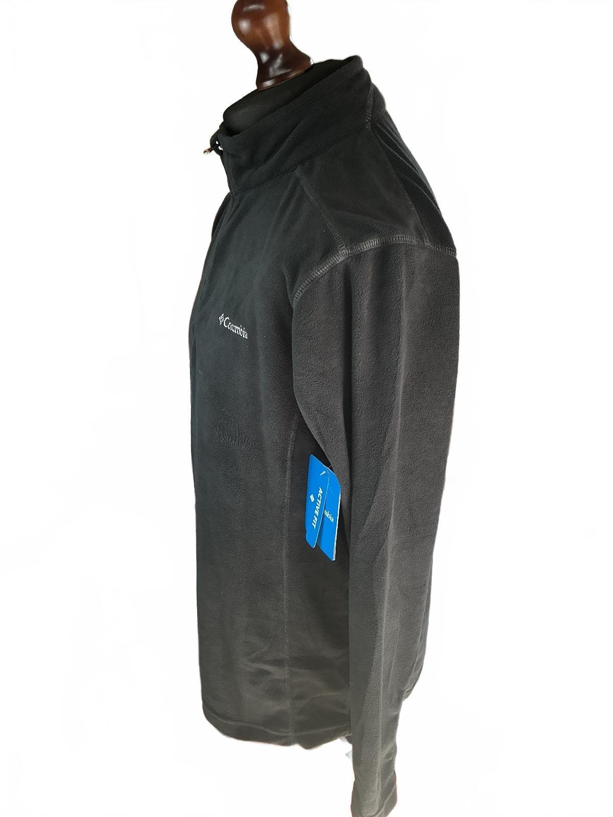 Columbia Klamath Range II Men's M Black Half Zip Fleece Active Fit Pullover