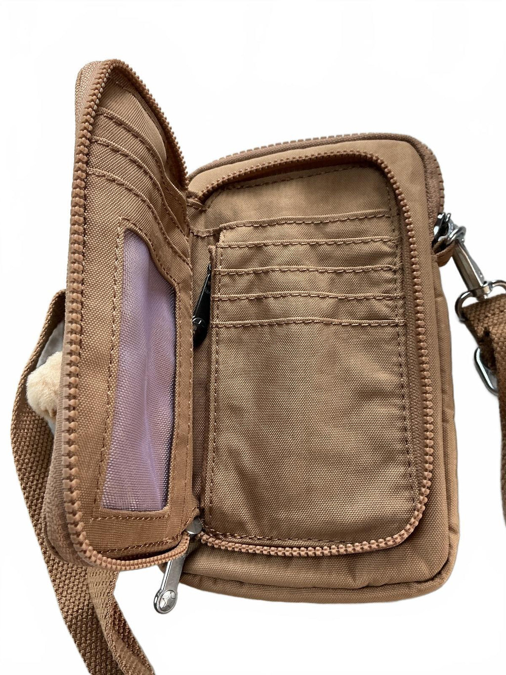 Kipling Telmo Light Unisex Small Crossbody Bag Tan Adjustable Strap