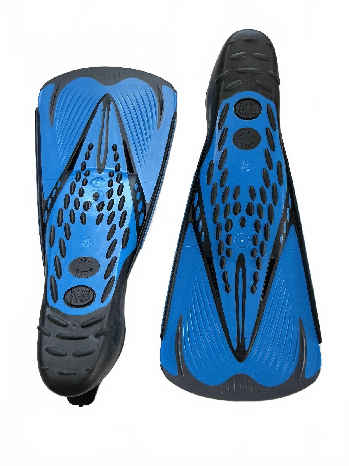 Seac Blue Black Diving Fins Size 38-39 5.5/6.5uk Swim Snorkel Gear