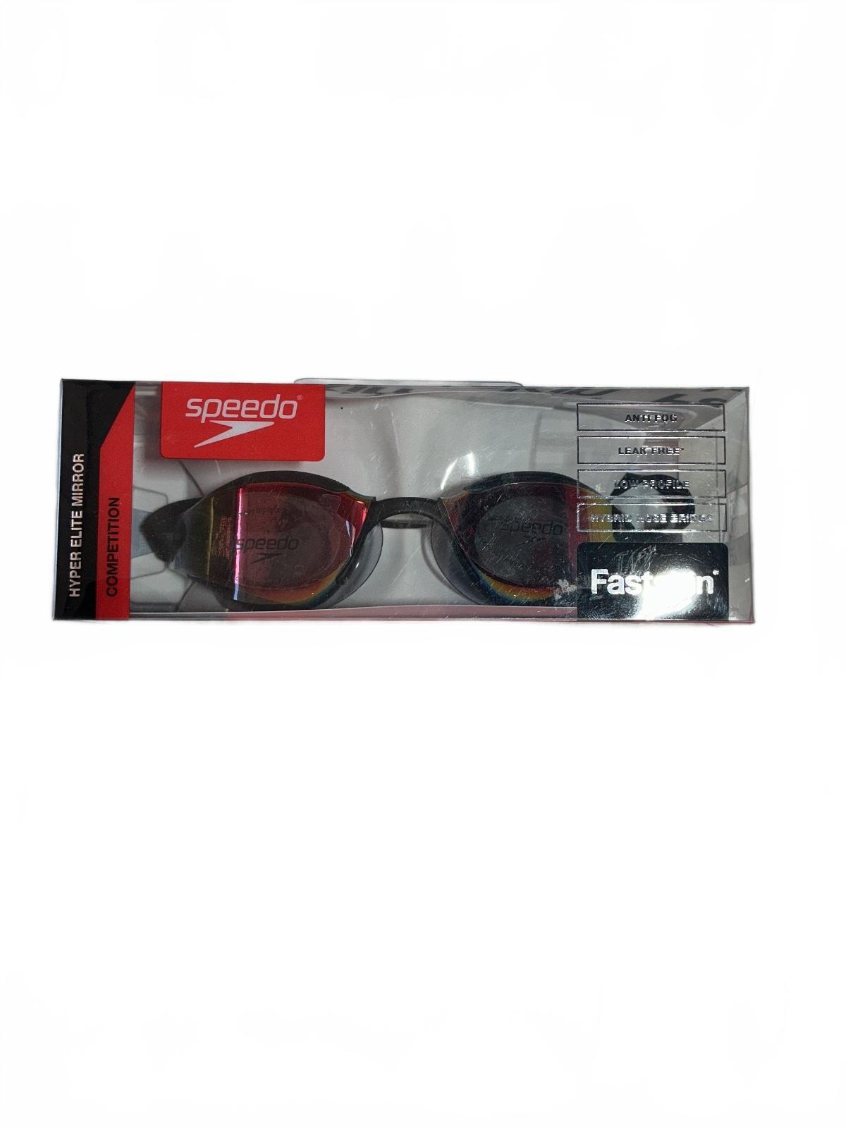 *NEW* Speedo Hyper Elite Mirror Competition Swimming Goggles Size Adult