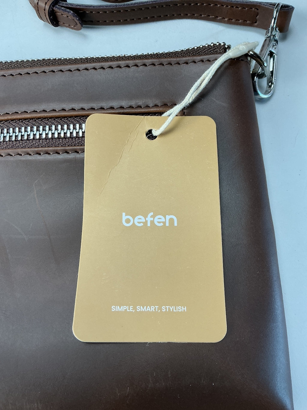 befen Leather Crossbody Bag Women Brown Simple Stylish