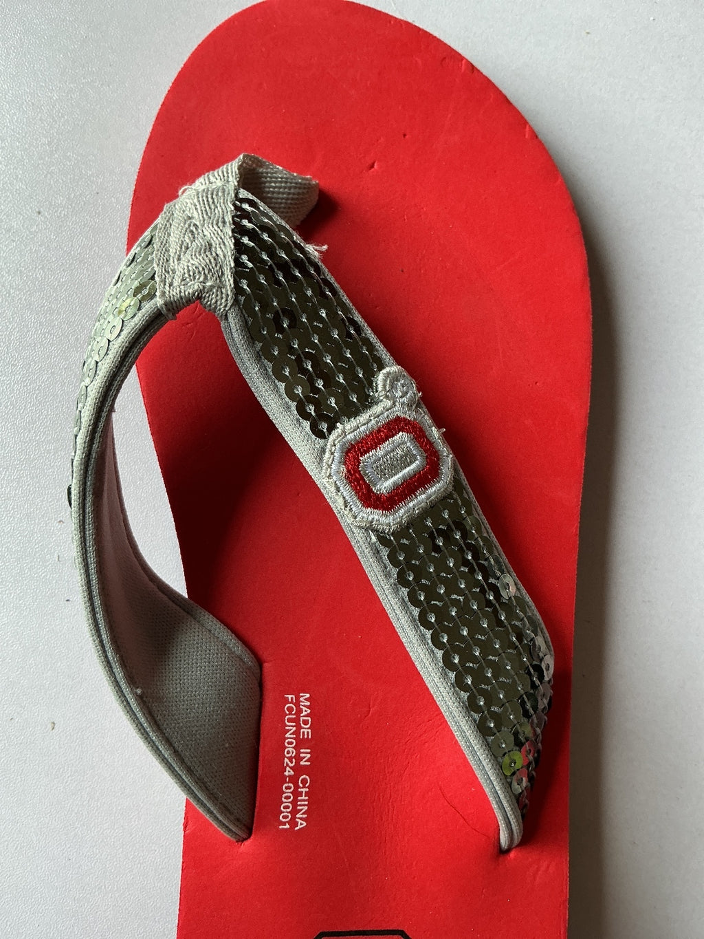 FOCO Women's Size 4-5Uk Ohio State Red Flip Flop Sandals