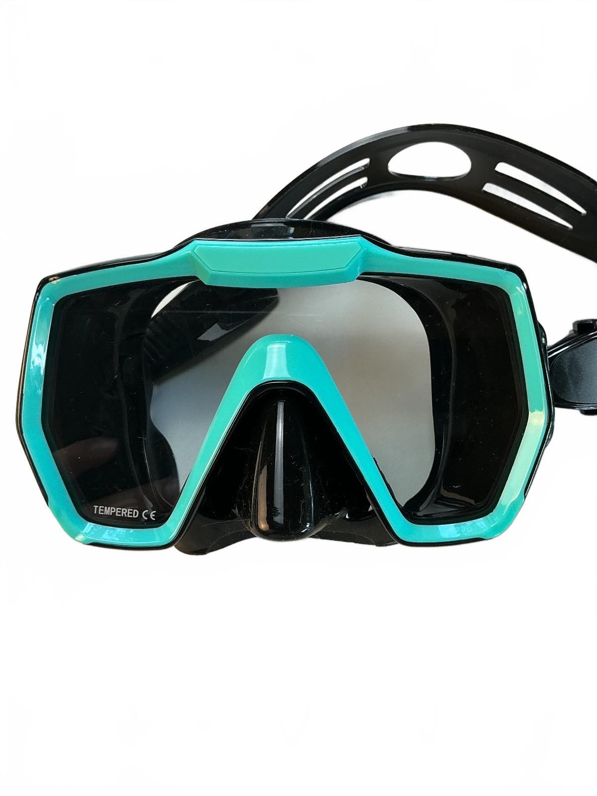 Snorkel Set Size L/XL Fins Mask Snorkel Aqua Black Uk 9-13