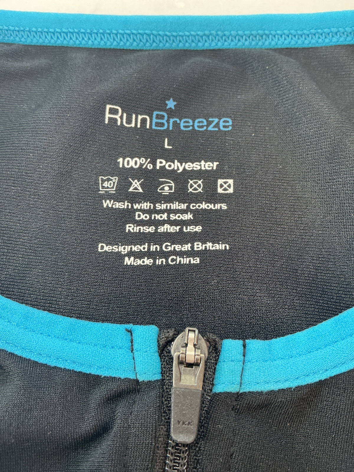 RunBreeze Men's L Triathlon Suit Black Quick Drying Silicone Grippers