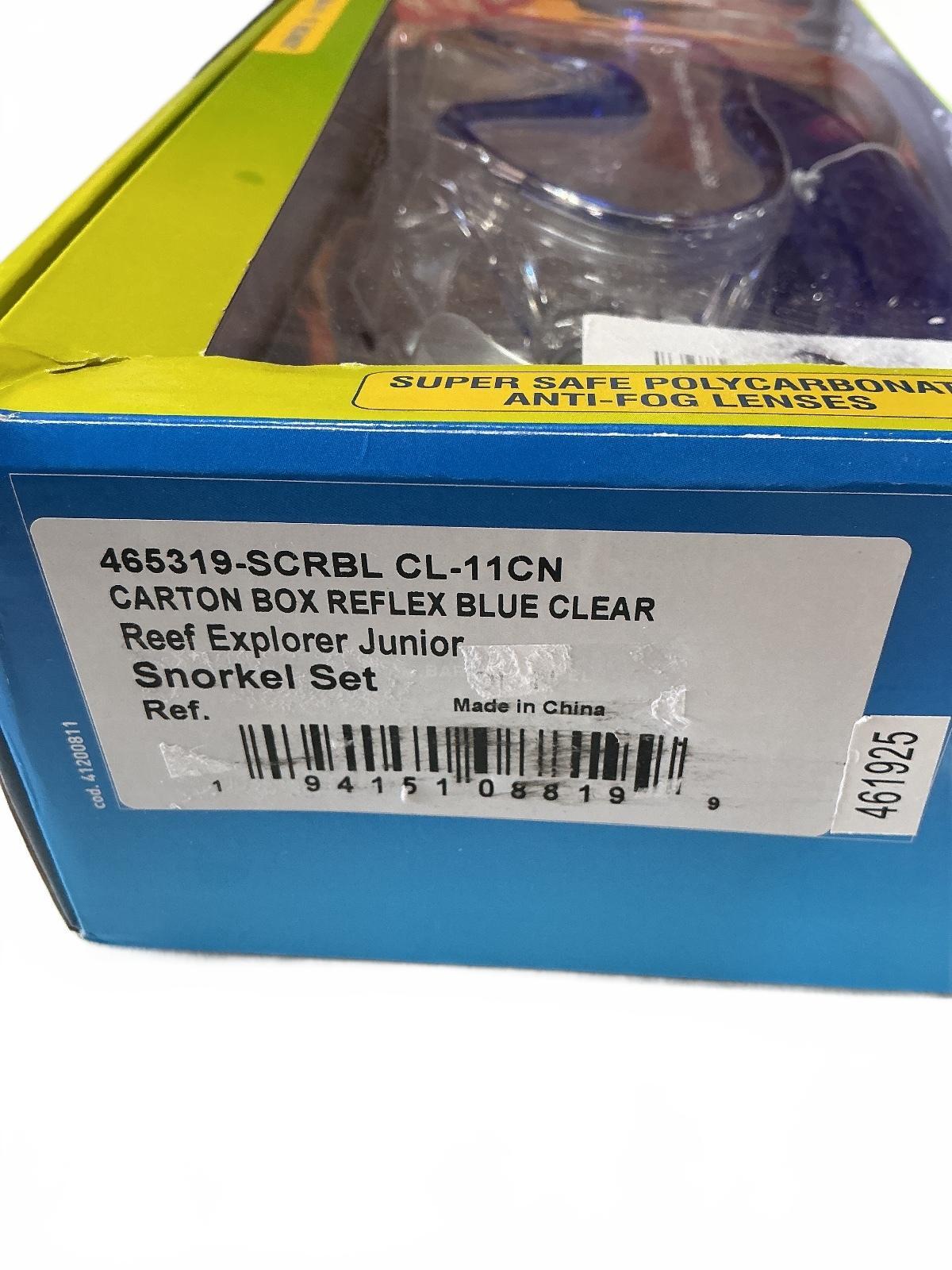 Zoggs Reef Explorer Jr Snorkel Set Junior 8-14 Yrs Blue Clear Mask