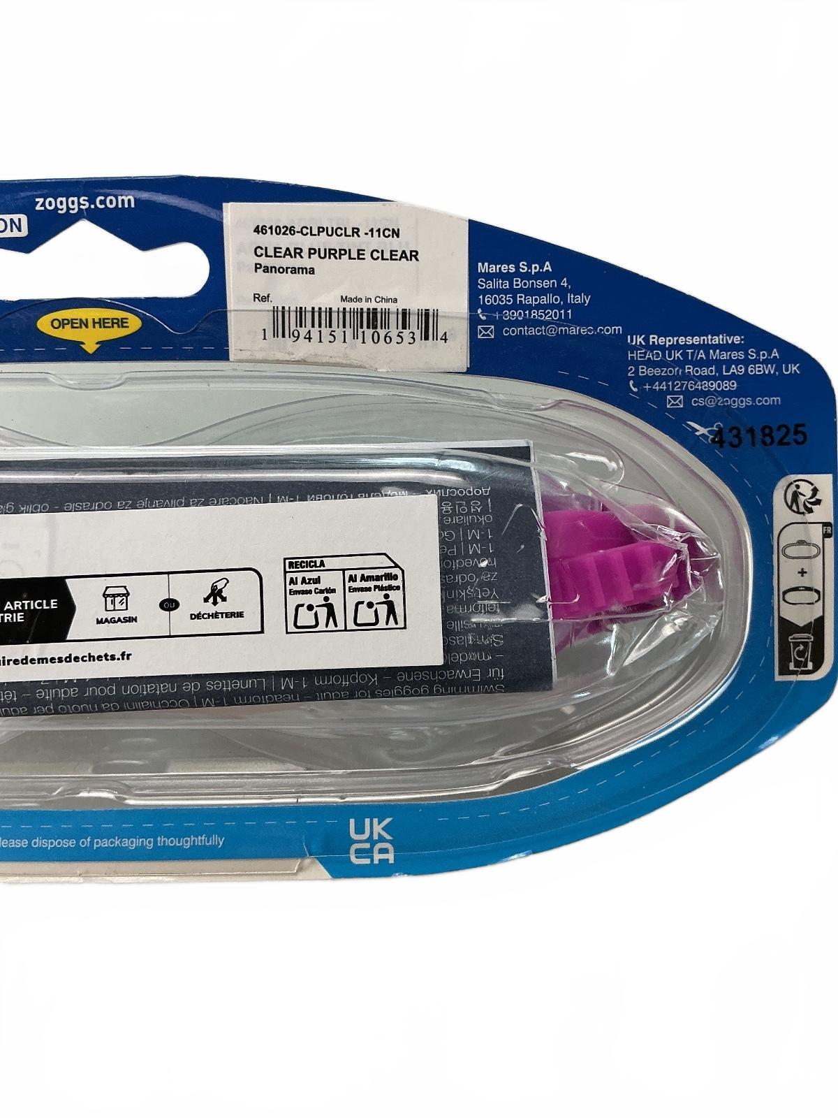 Zoggs Panorama Swimming Goggles Unisex Clear Purple Soft Seal