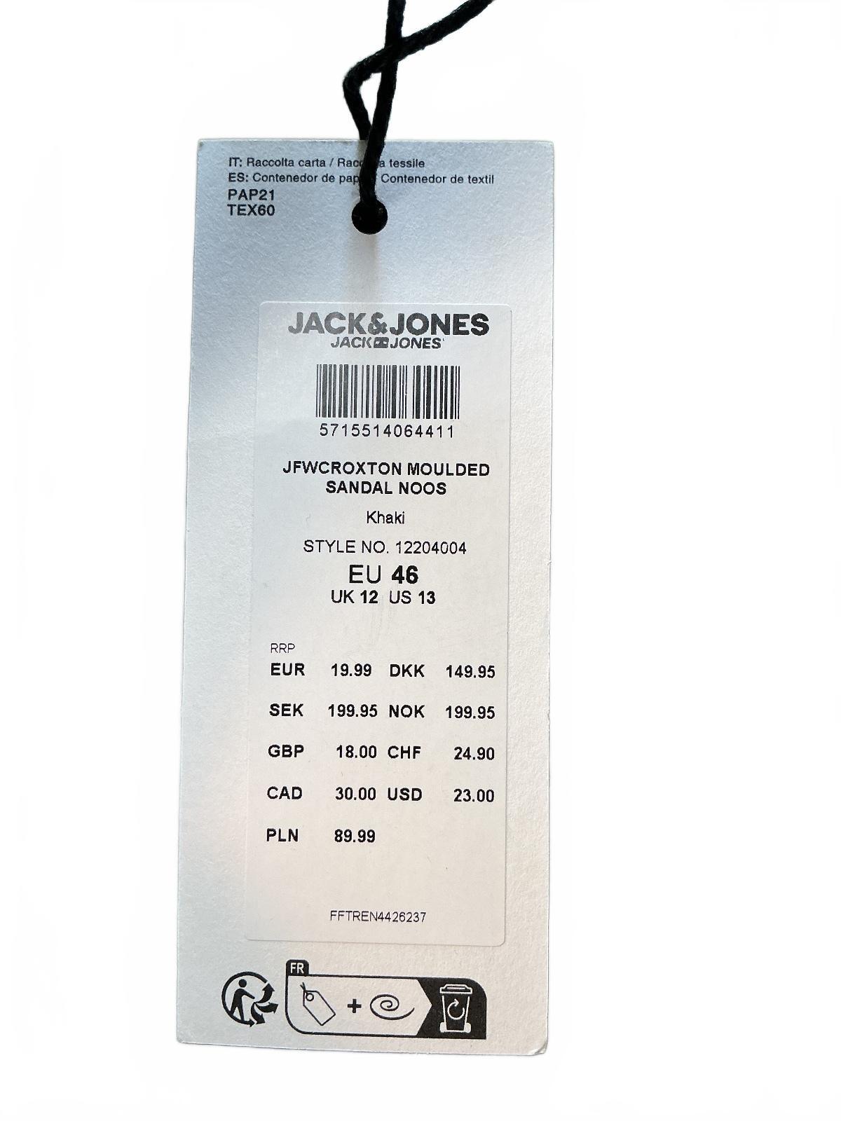 Jack & Jones Khaki Sandals Size EU 46 / UK 12