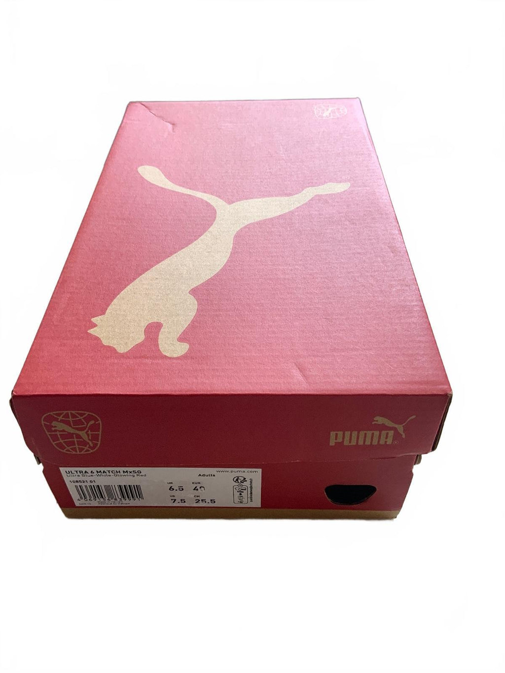 Puma Ultra 6 Match MxSG Football Boots Size UK 6.5 EUR 40.5 Blue Red