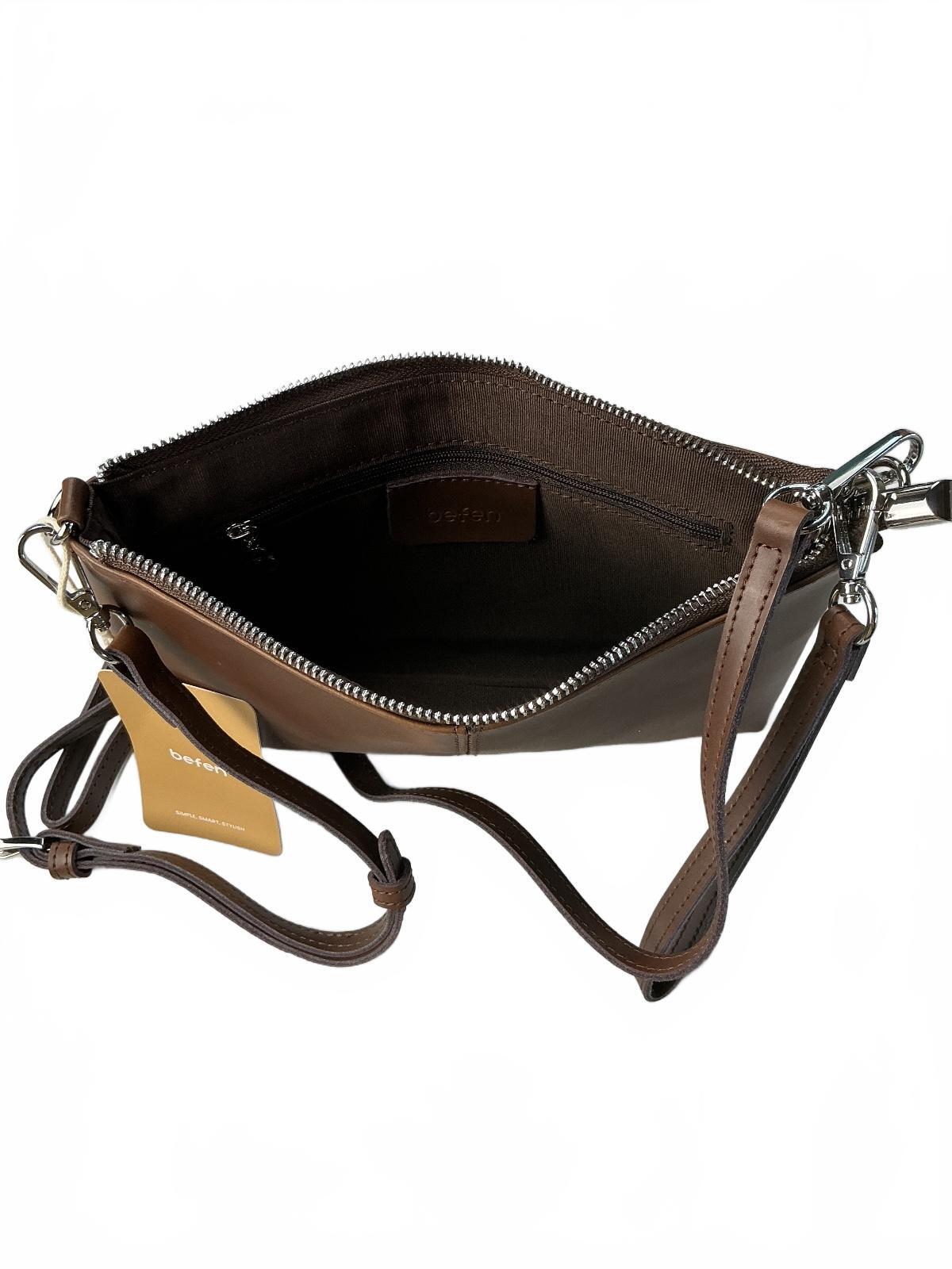 befen Leather Crossbody Bag Women Brown Simple Stylish
