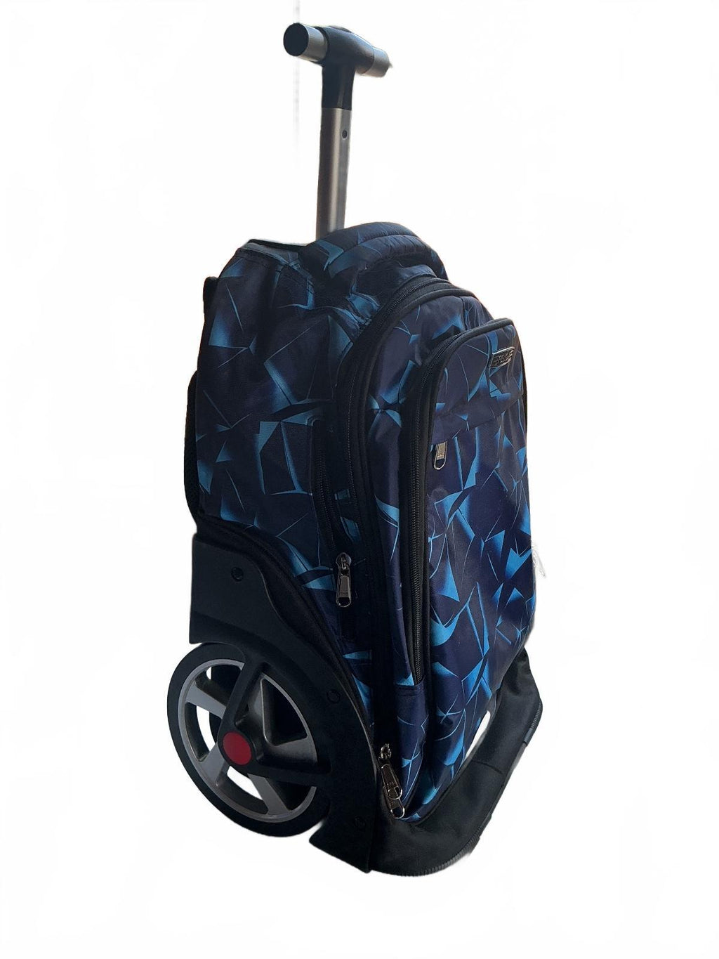 Feiyu Blue Geometric Pattern Wheeled Backpack 20L Size Medium Schoolbag Bts