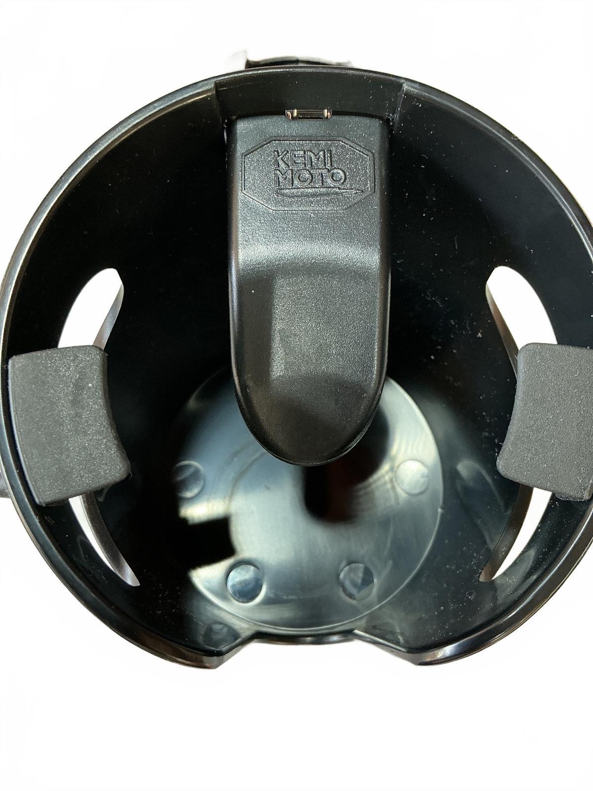 *NEW* Kemimoto Black Motorcycle Cup Holder with Suction Mount Size Standard