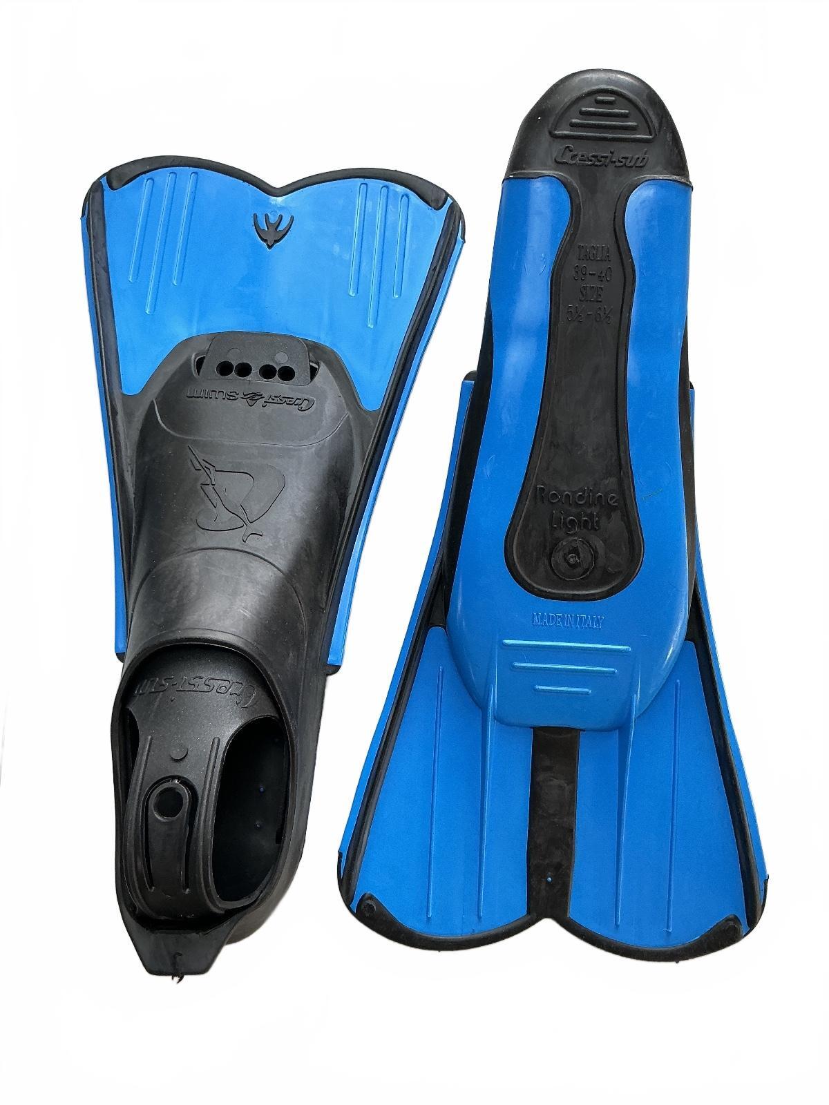 Cressi-sub Rondine Light Fins Size 39-40 Blue Uk 5.5-6.5