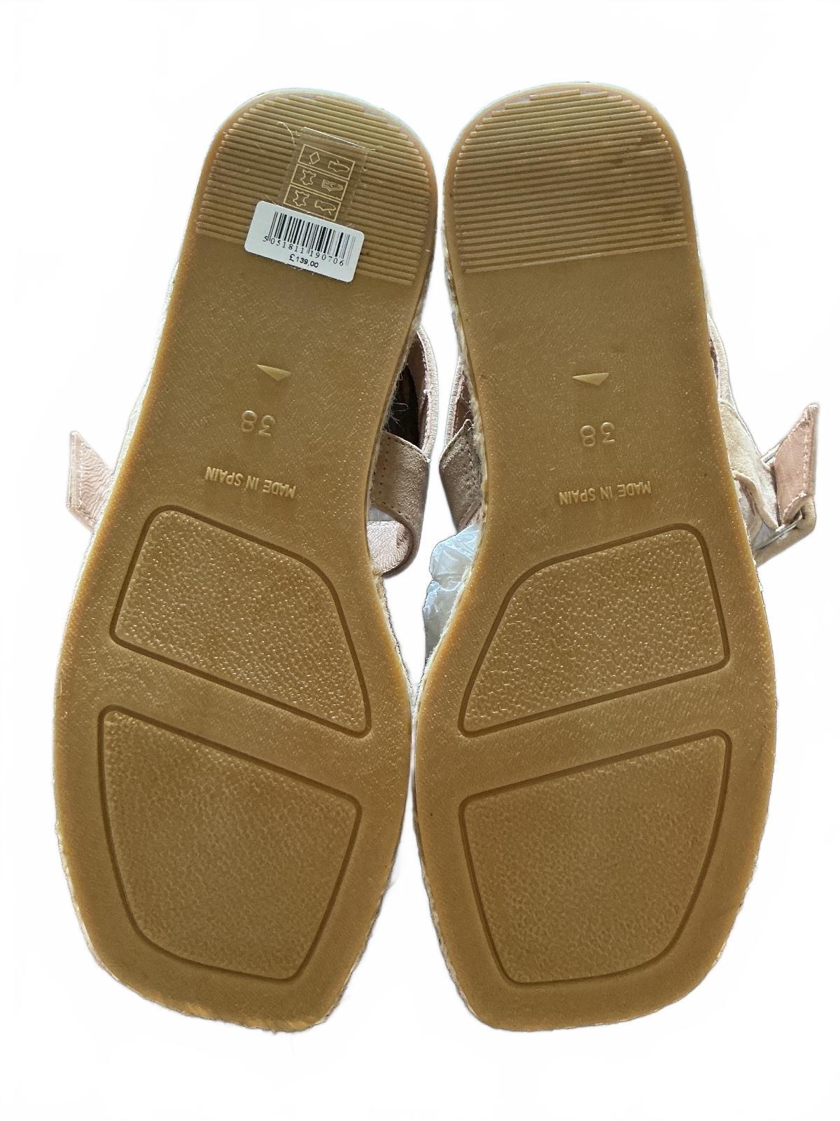 Gaimo Beige Suede Espadrille Wedge Sandals Size 5 UK Summer Footwear