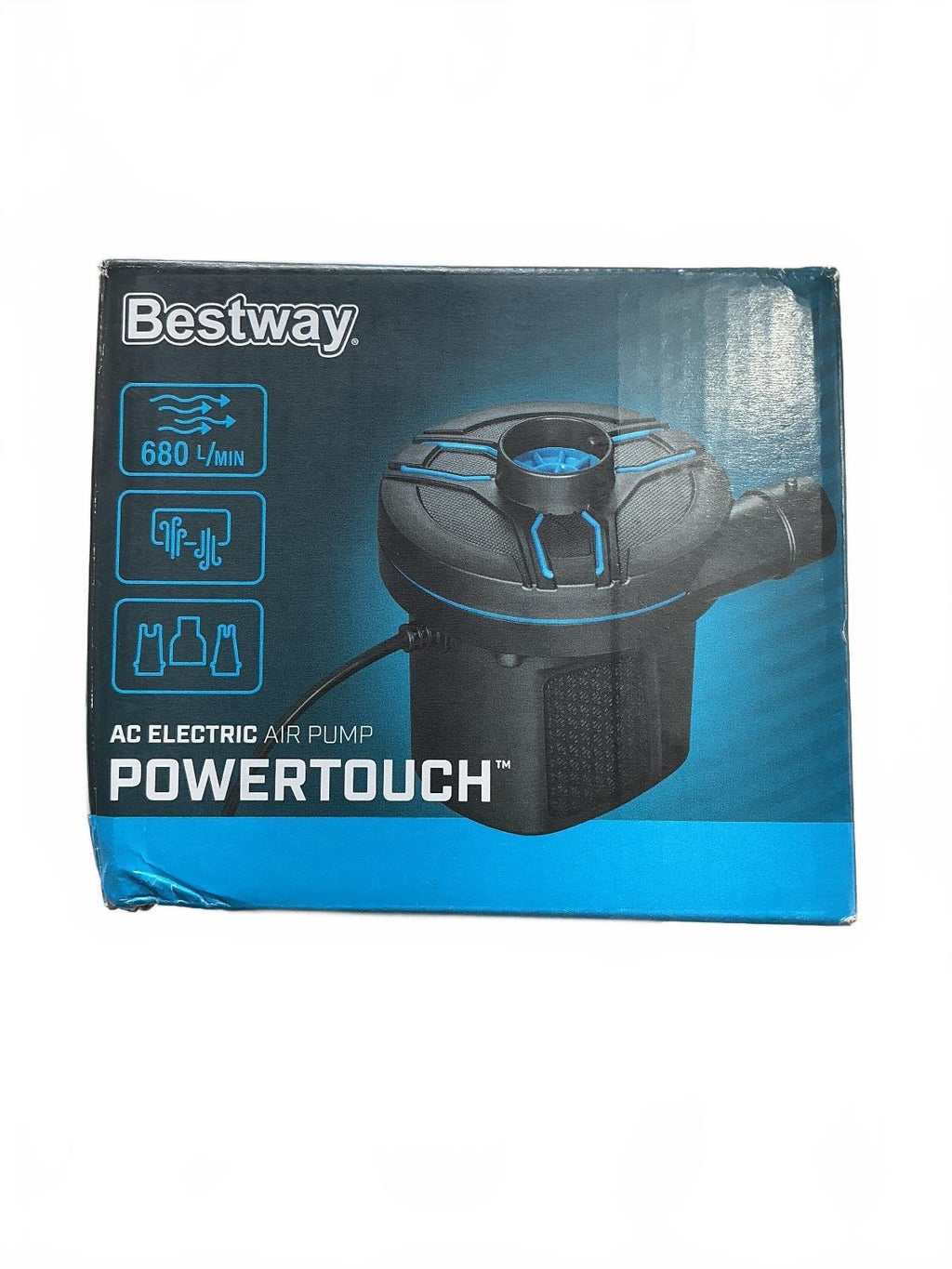 Bestway AC Electric Air Pump POWERTouch 680 L/Min with 3 Nozzles