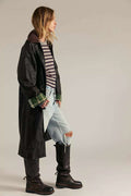 We the free Classic Waxed Cotton Long Coat Jacket Size Regular M Stylish