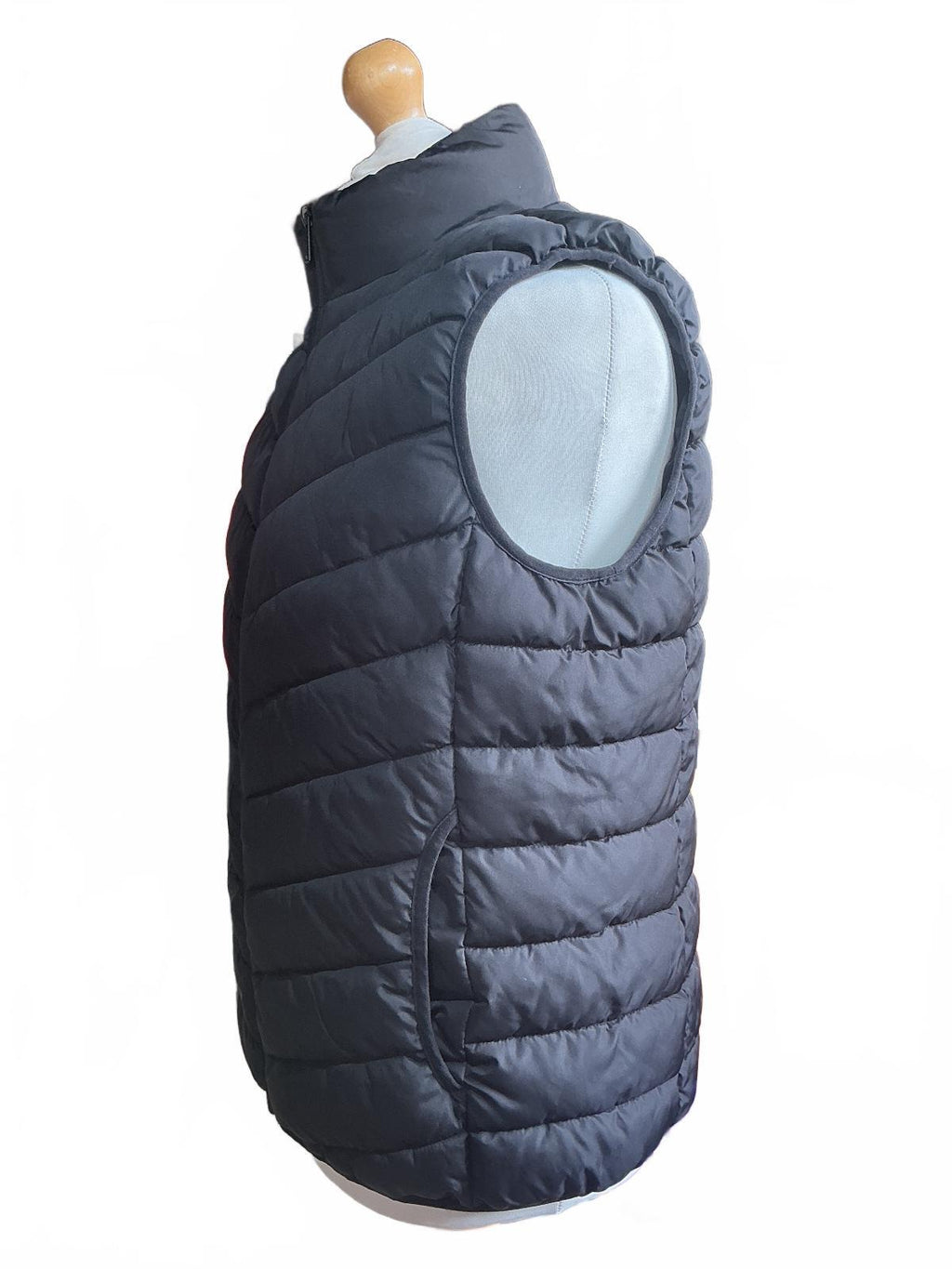 boohooMAN Men's Black Puffer Gilet Jacket Size M Warm Lightweight Vest