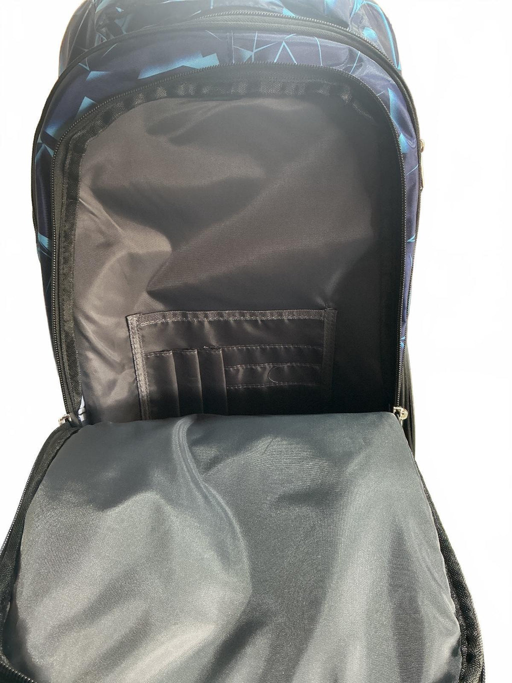 Feiyu Blue Geometric Pattern Wheeled Backpack 20L Size Medium Schoolbag Bts
