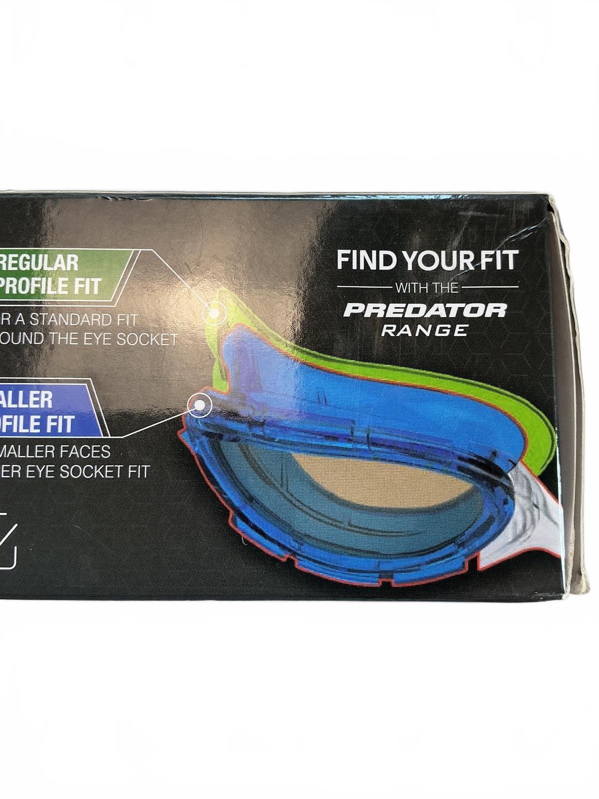 *NEW* Zoggs Predator Flex Swimming Goggles Grey Black Mirror Size 11C
