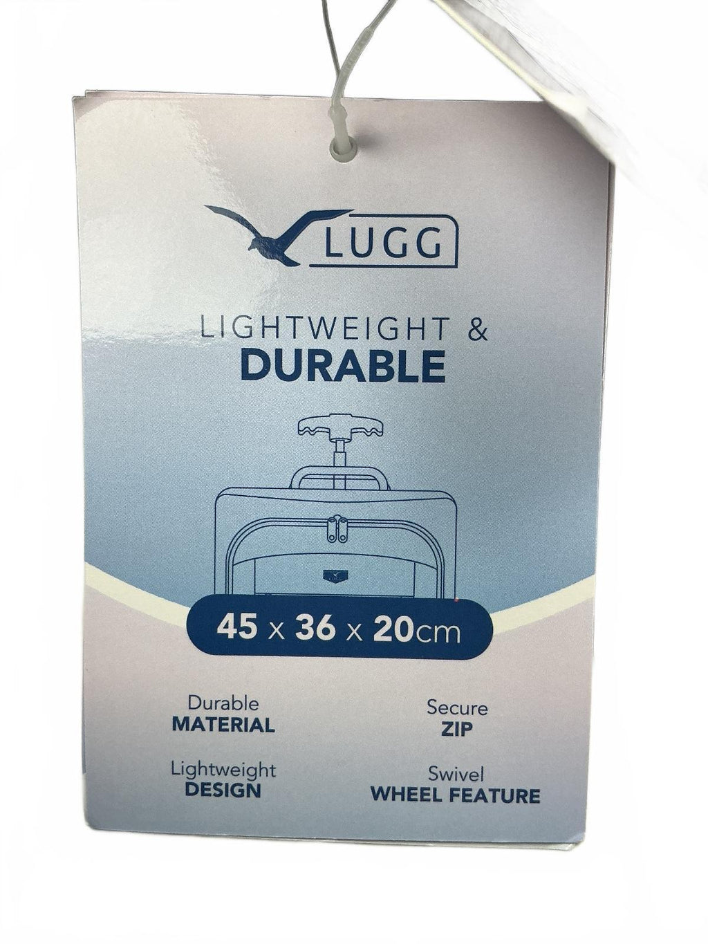 LUGG Cabin Bag Lightweight Durable 45x36x20cm Grey New