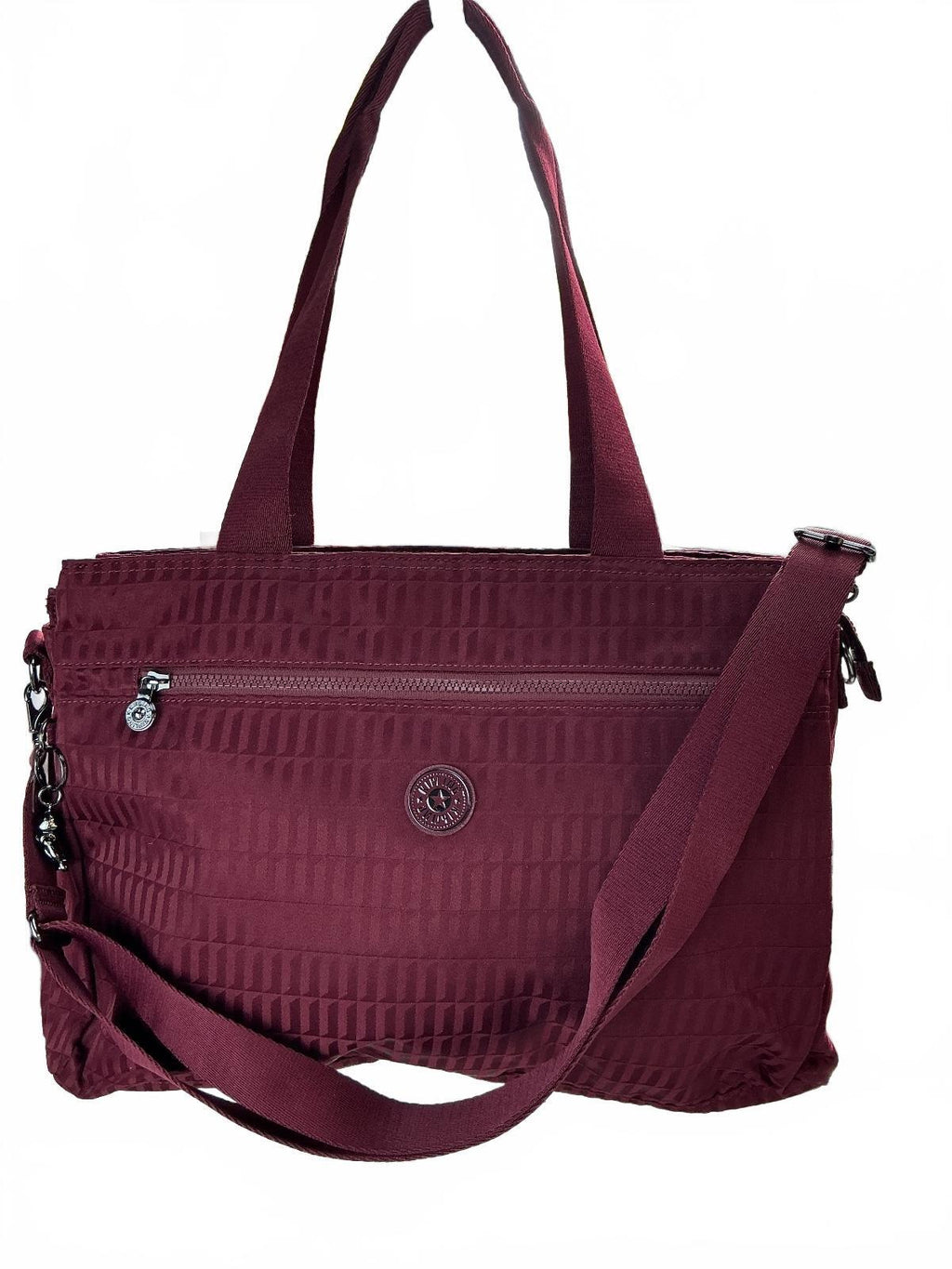 Kipling Elysia Work S Women Small Maroon Tile Jacquard Work Bag Laptop