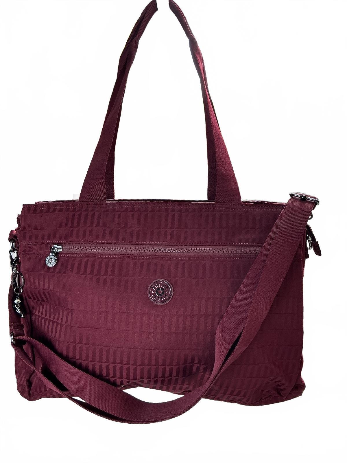 Kipling Elysia Work S Women Small Maroon Tile Jacquard Work Bag Laptop