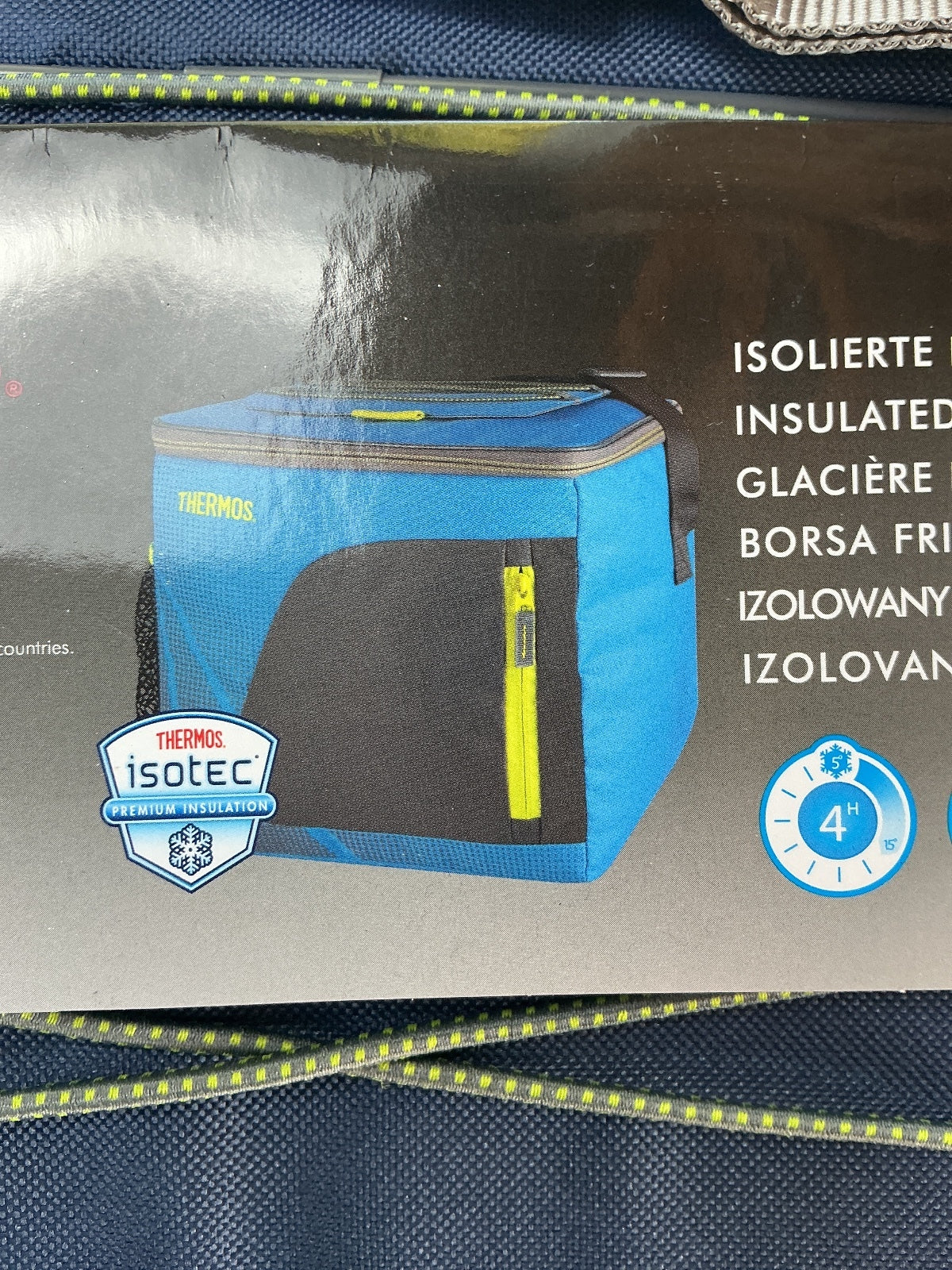Thermos Insulated Cooler Bag 15L Blue Grey Lightweight Portable New