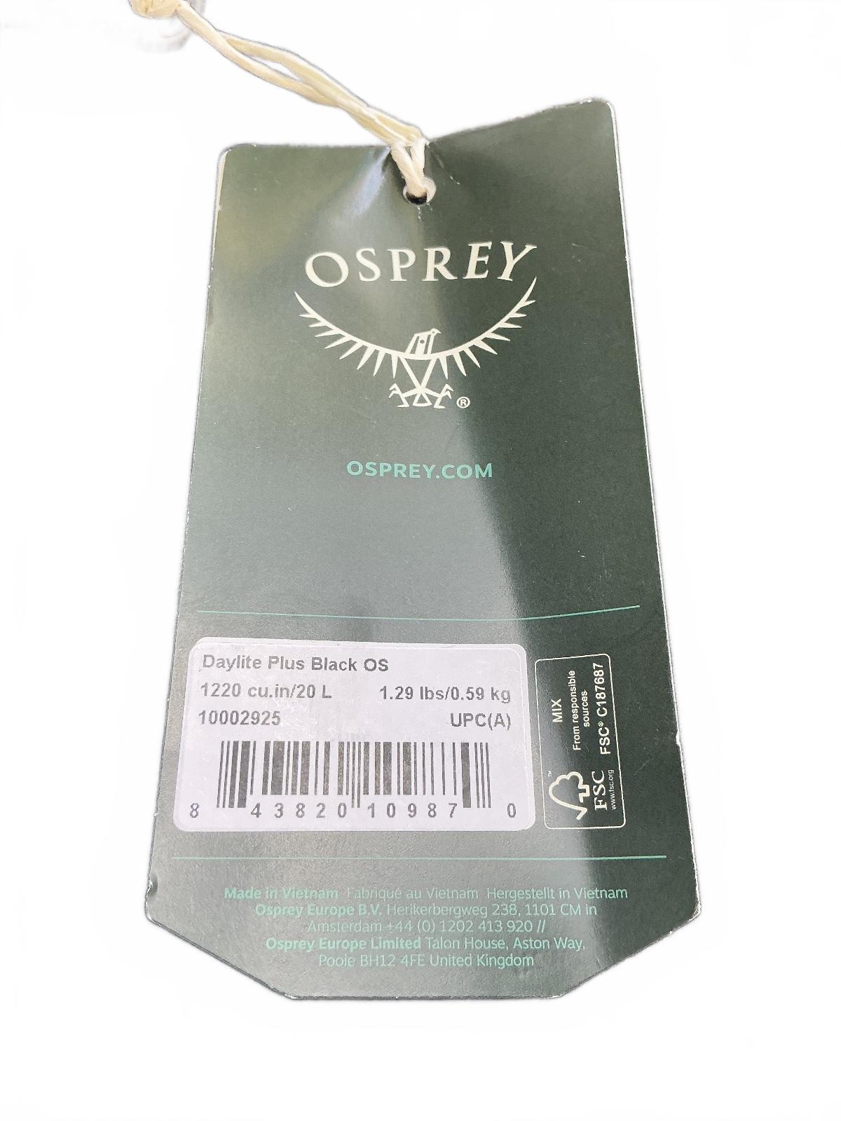 Osprey Daylite Plus Black Backpack 20L