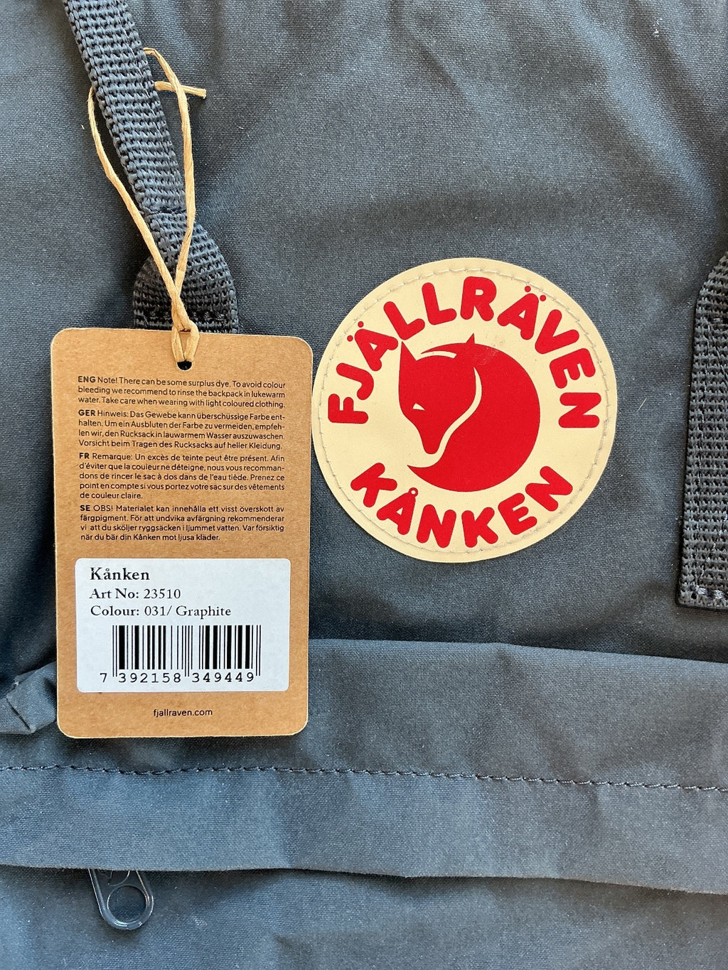 *NEW* Fjallraven Kanken Original Backpack Graphite Grey Size One Size