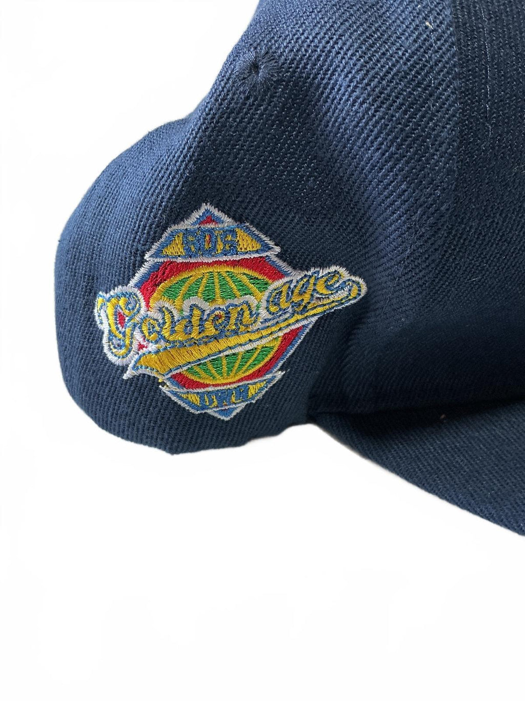 Golden Age Navy Blue Baseball Cap with White Embroidered Logo - Adjustable