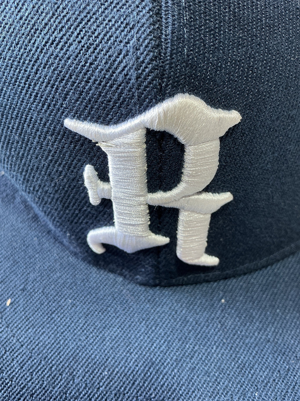 Golden Age Navy Blue Baseball Cap with White Embroidered Logo - Adjustable