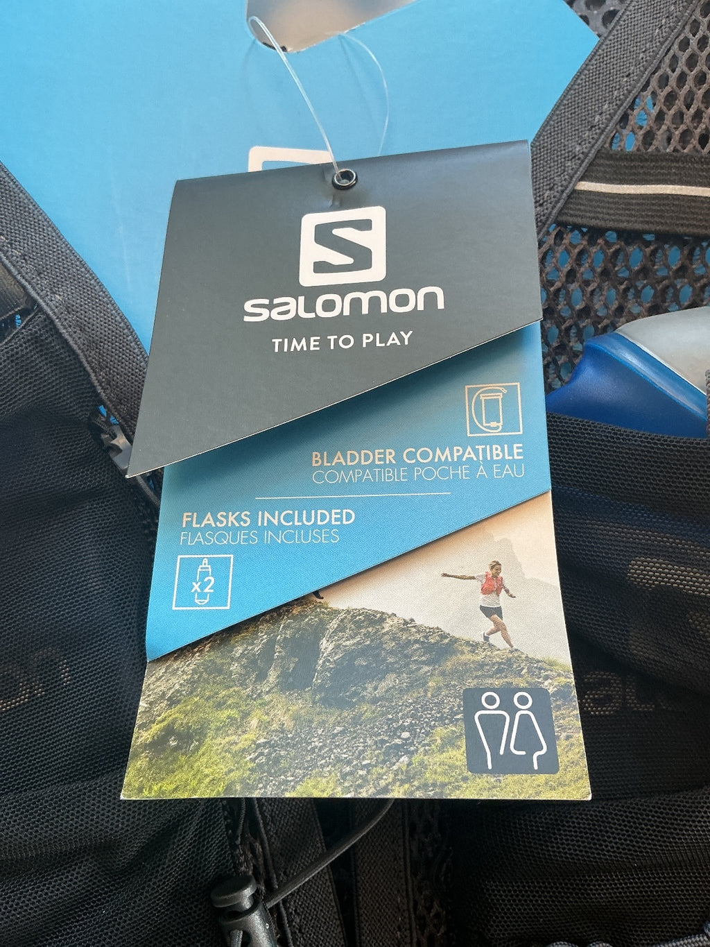 *NEW* Salomon Active Skin 4 Set Running Hydration Vest Black Size M