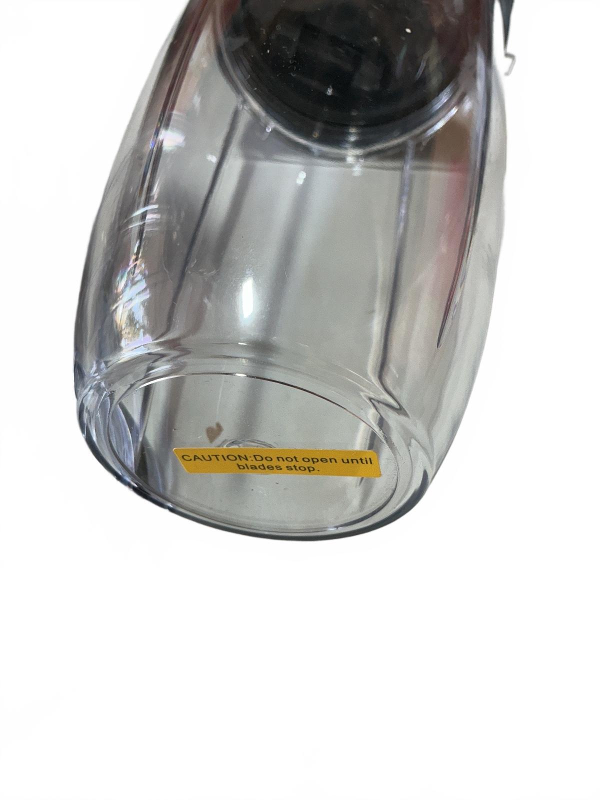 Generic 600ml Clear Plastic Nutribullet Bottles with Grey Lids - Set of 2