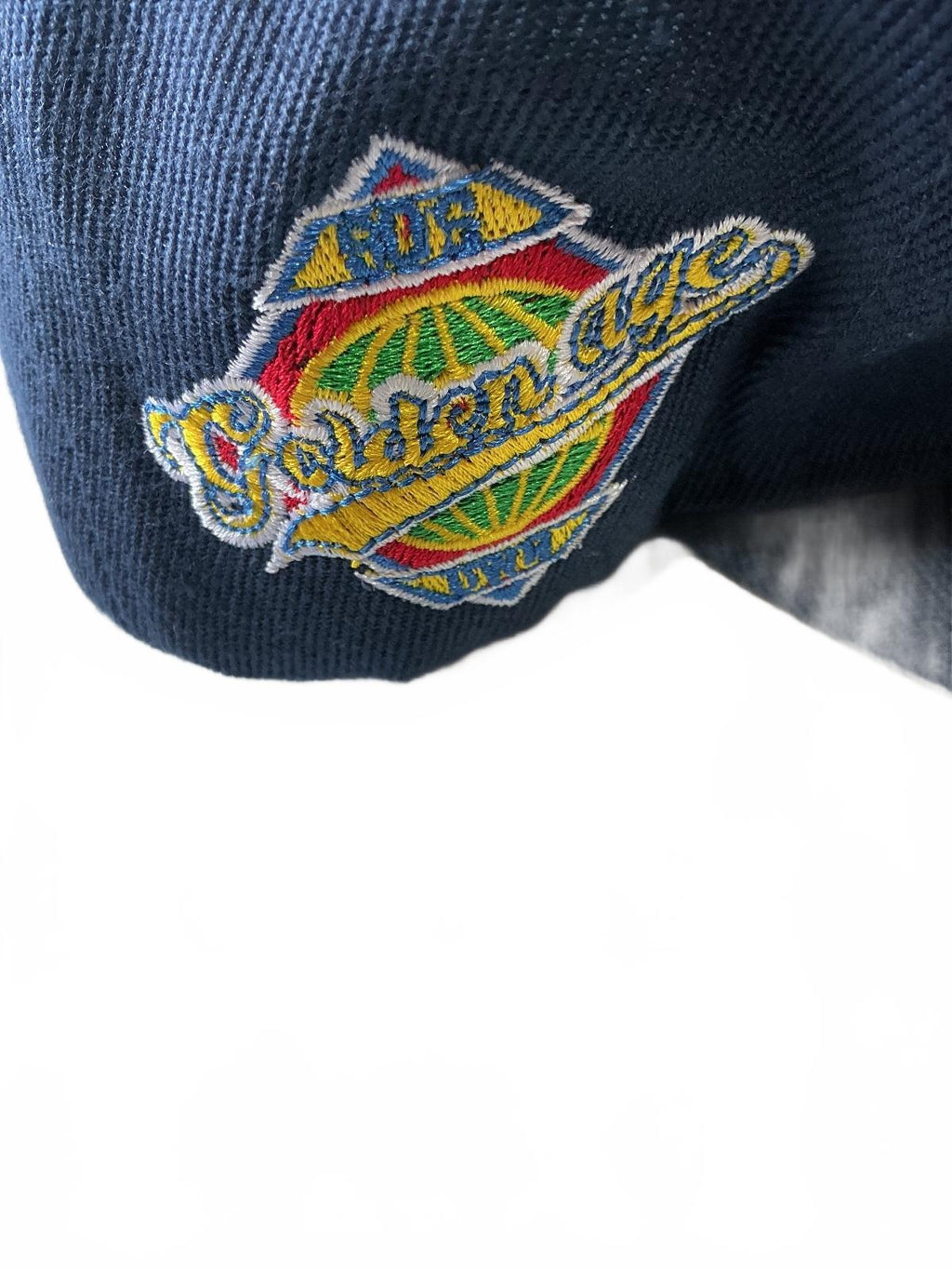 Golden Age Navy Blue Baseball Cap with White Embroidered Logo - Adjustable